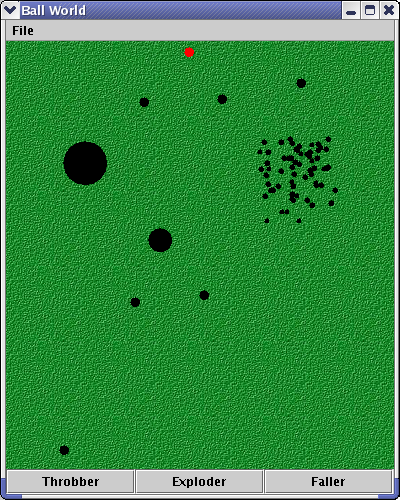 second screen shot of the ballworld program