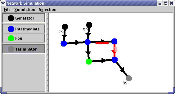 screen shot of the nodenet program